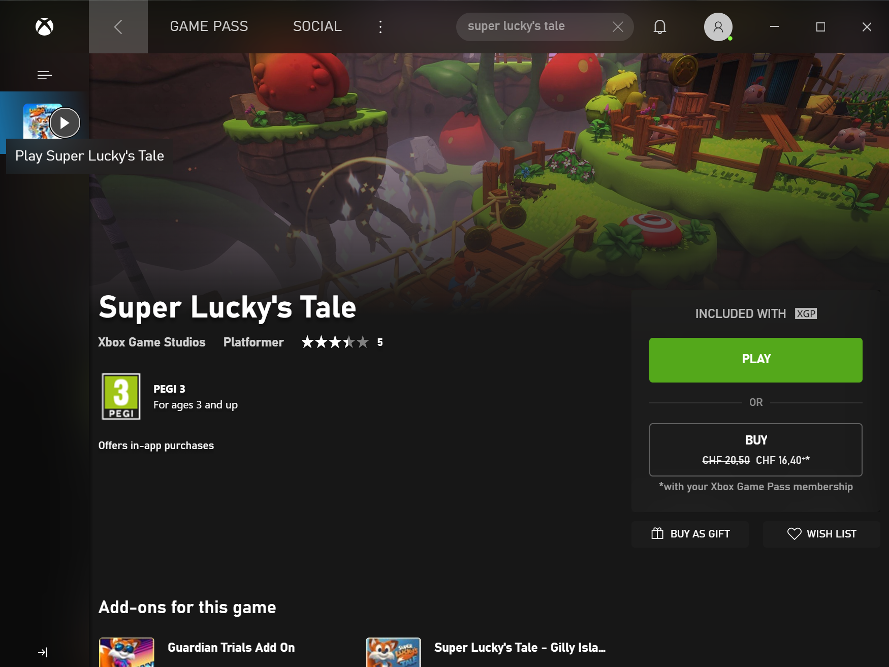 Super Lucky's Tale for Xbox Game Pass PC - Gamepassta