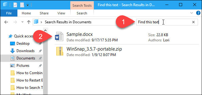 Search for Text in Files